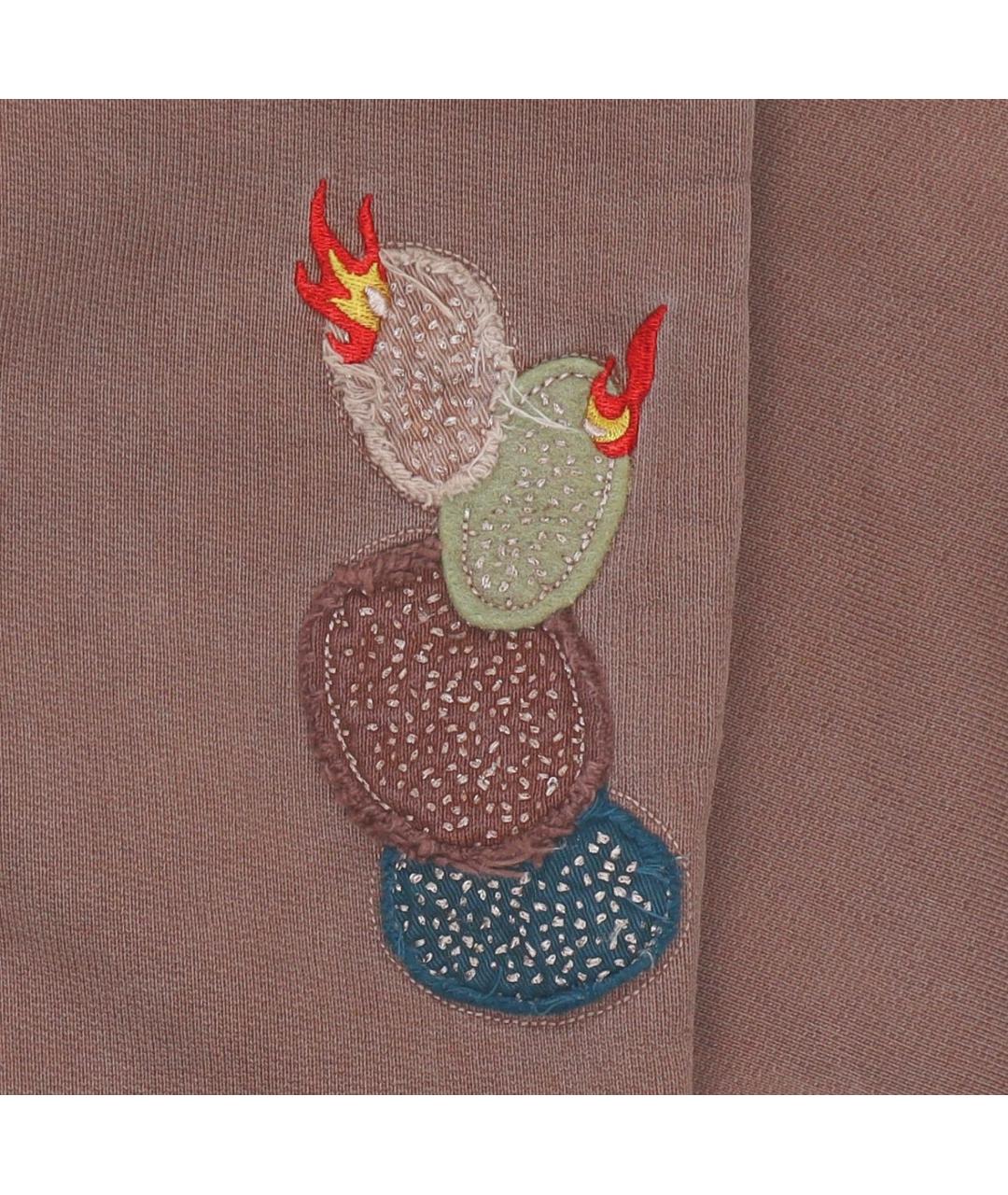 JORDAN Коричневые хлопковые повседневные брюки, фото 5