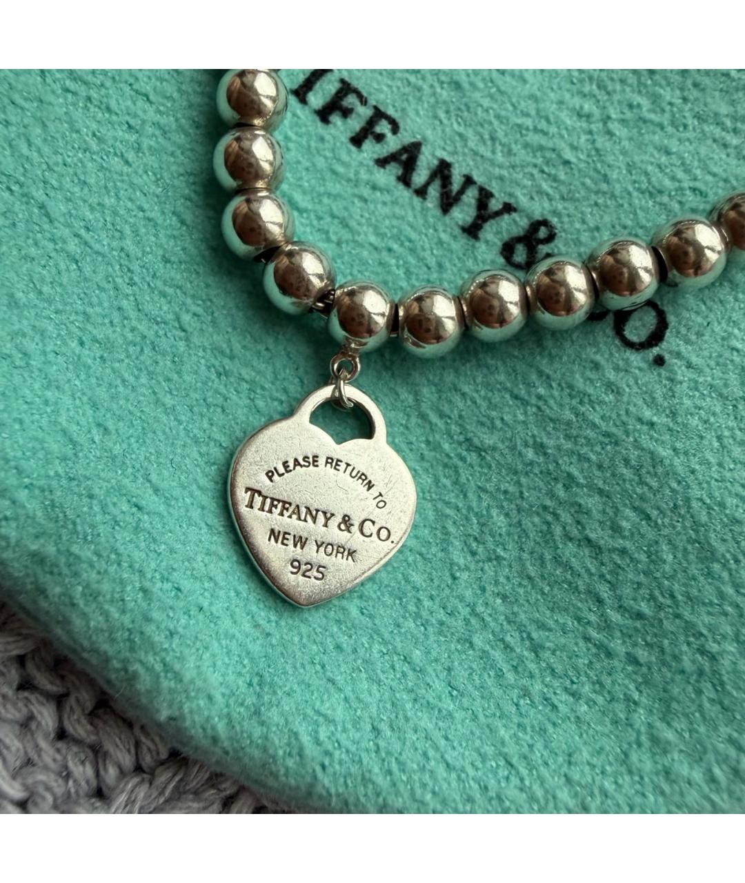 TIFFANY&CO Серебрянный серебряный браслет, фото 4