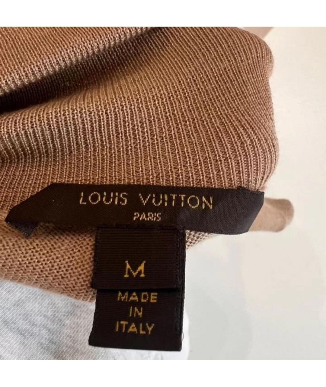 LOUIS VUITTON Бежевый шерстяной джемпер / свитер, фото 3