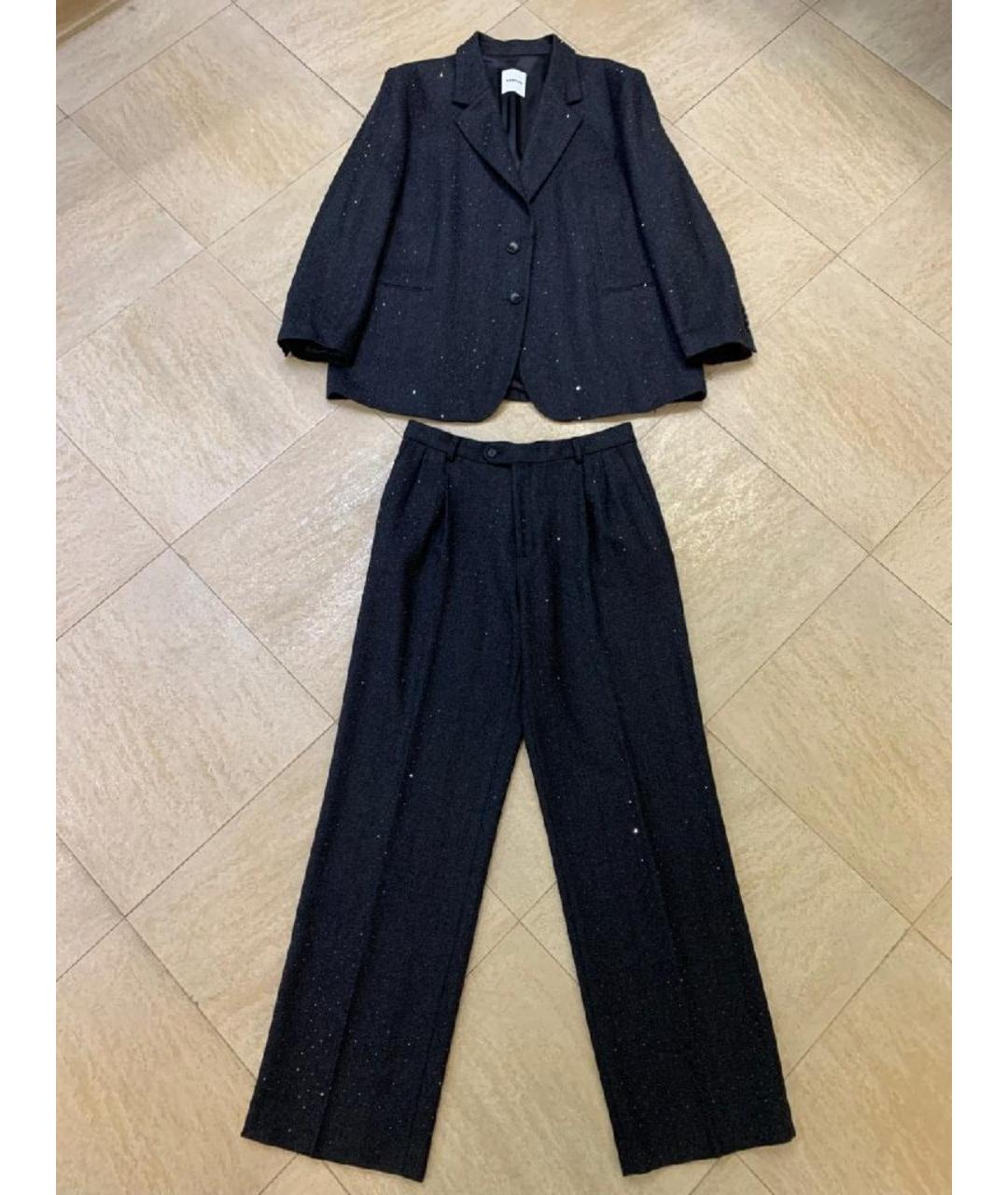 SANDRO Серый шерстяной костюм с брюками, фото 10