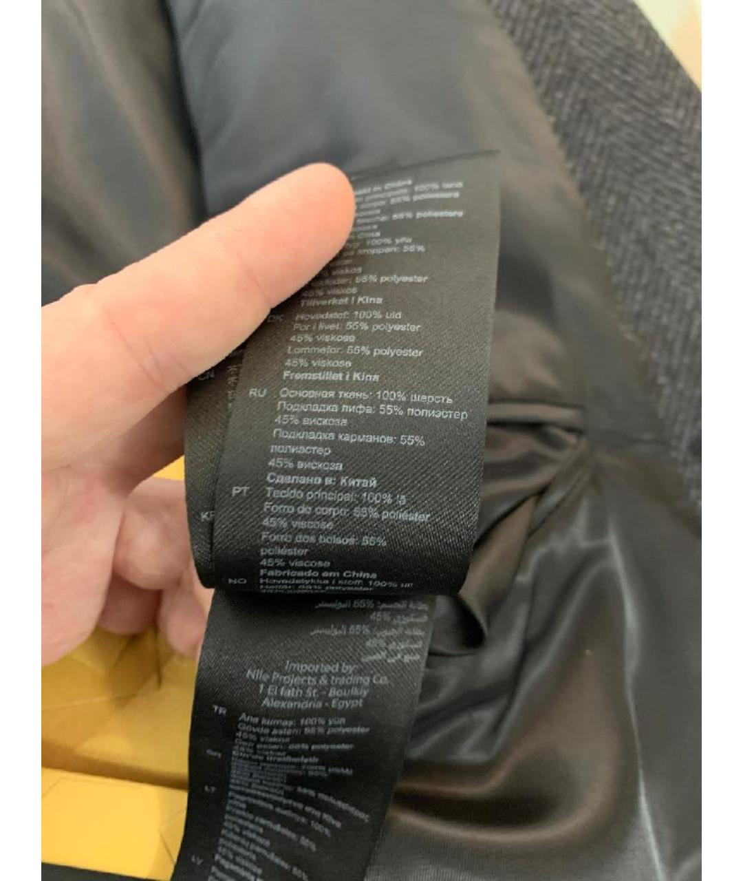 SANDRO Серый шерстяной костюм с брюками, фото 7