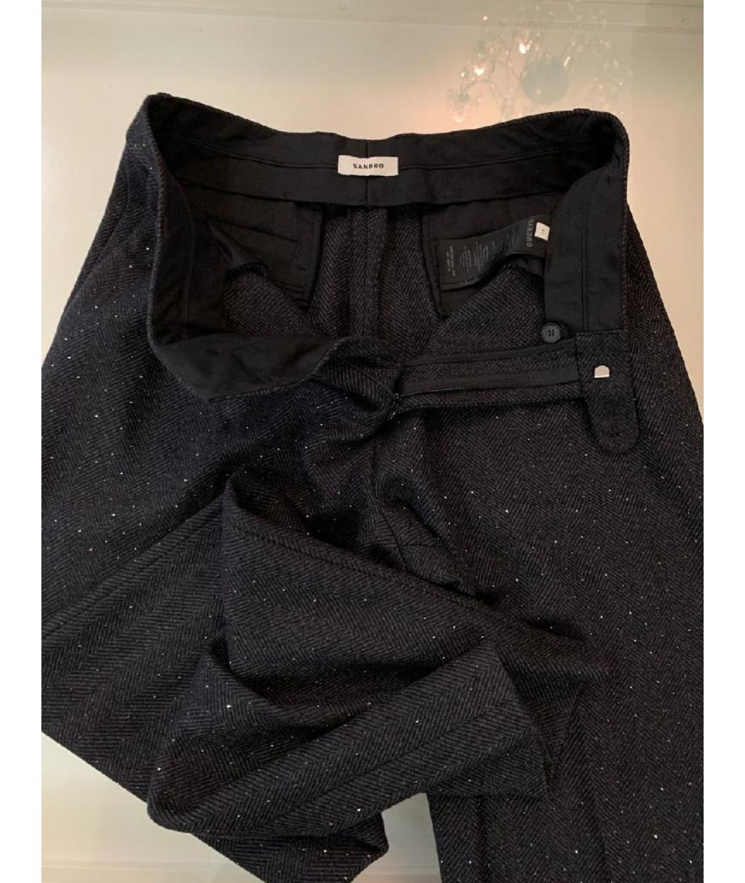 SANDRO Серый шерстяной костюм с брюками, фото 6