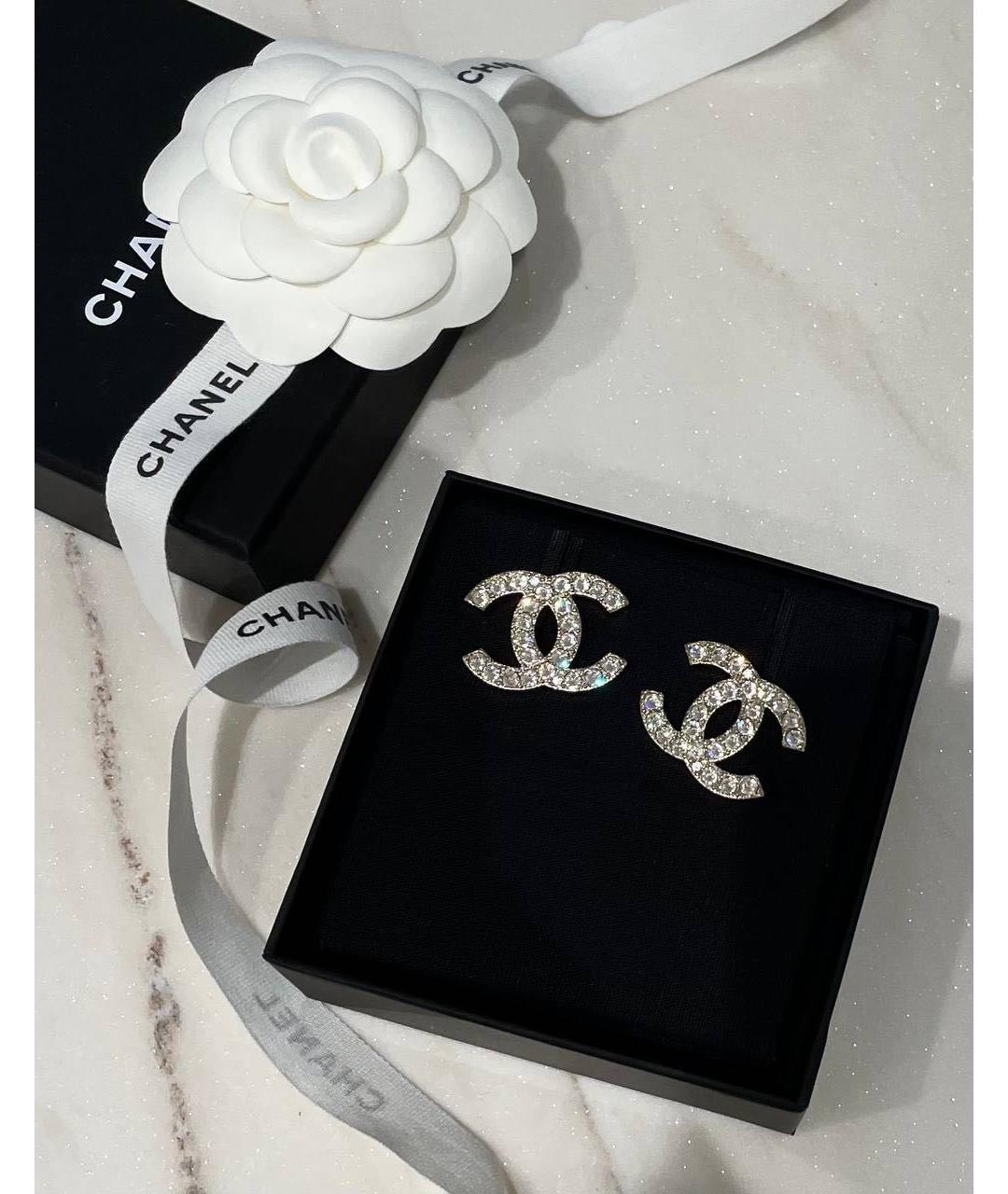 CHANEL Золотые металлические серьги, фото 3