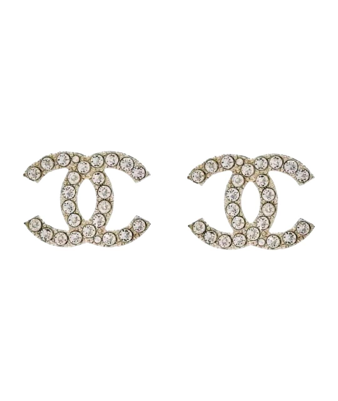 CHANEL Золотые металлические серьги, фото 1