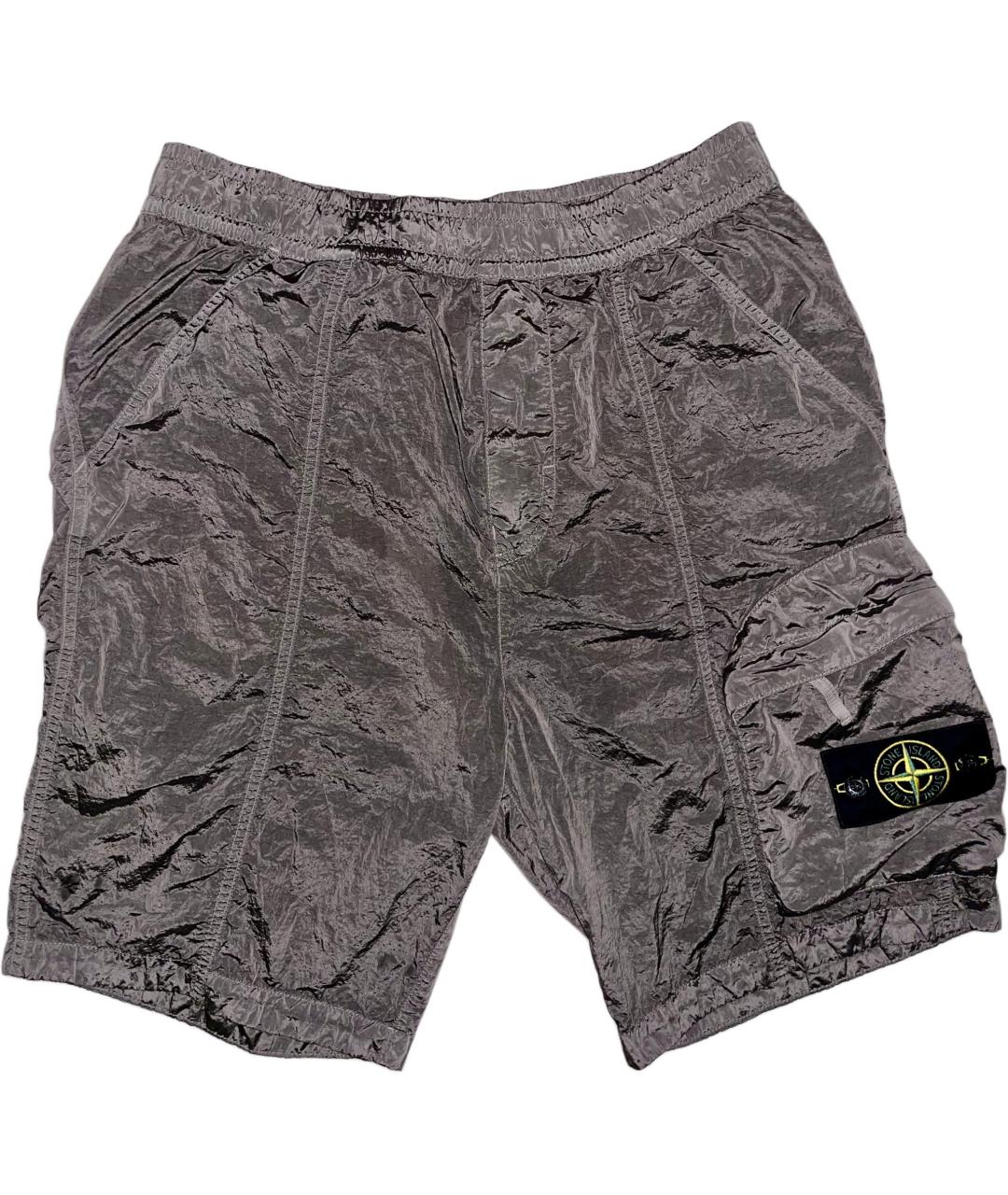 STONE ISLAND Серые полиамидовые шорты, фото 1