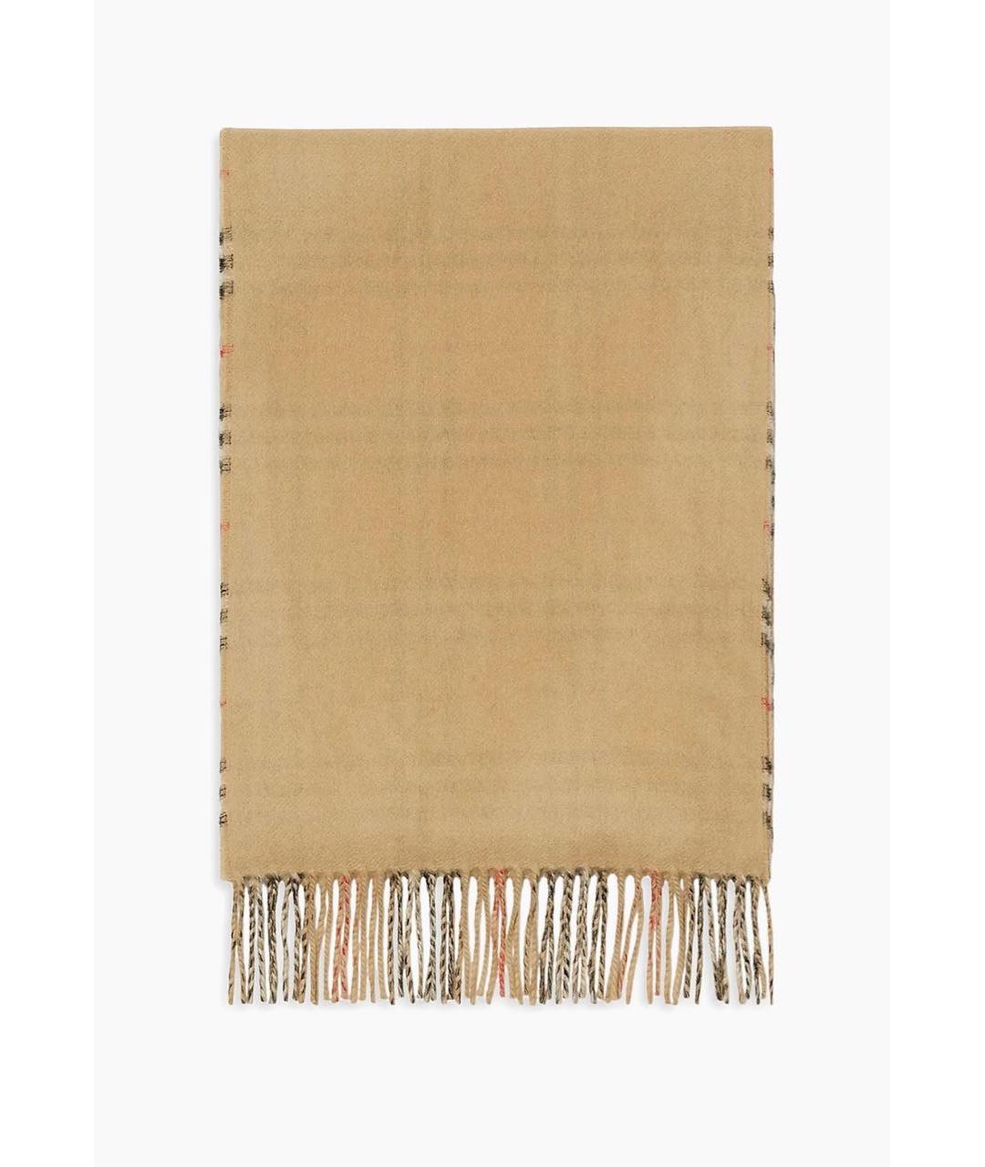 BURBERRY Бежевый кашемировый шарф, фото 3