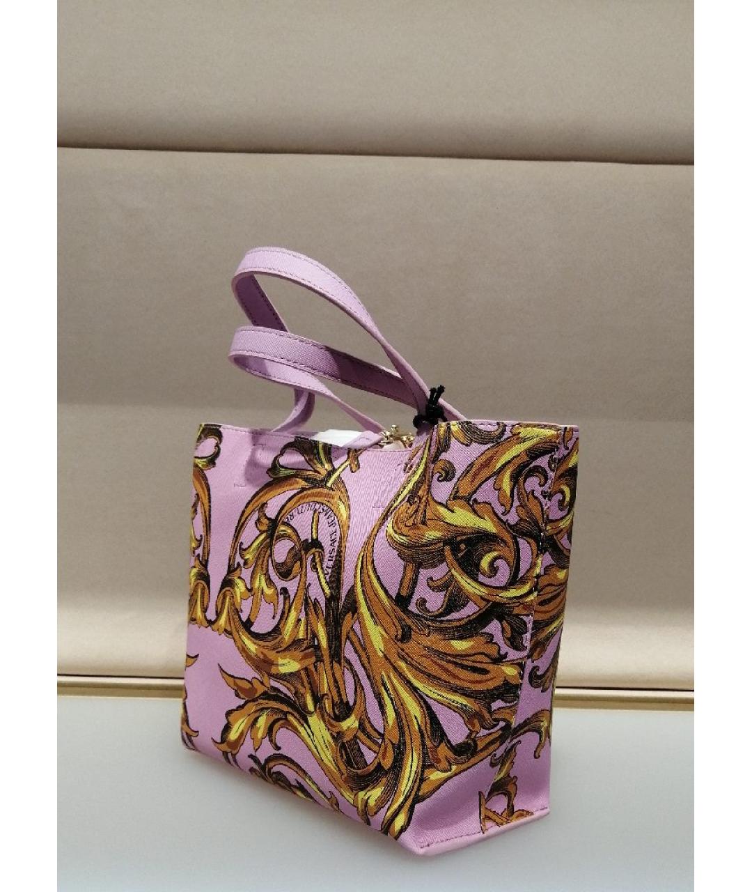 VERSACE JEANS COUTURE Мульти кожаная сумка с короткими ручками, фото 2