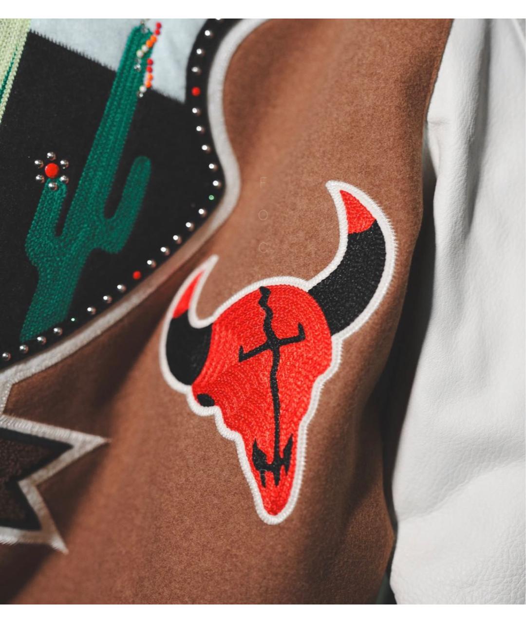 CACTUS JACK BY TRAVIS SCOTT Коричневая шерстяная куртка, фото 7