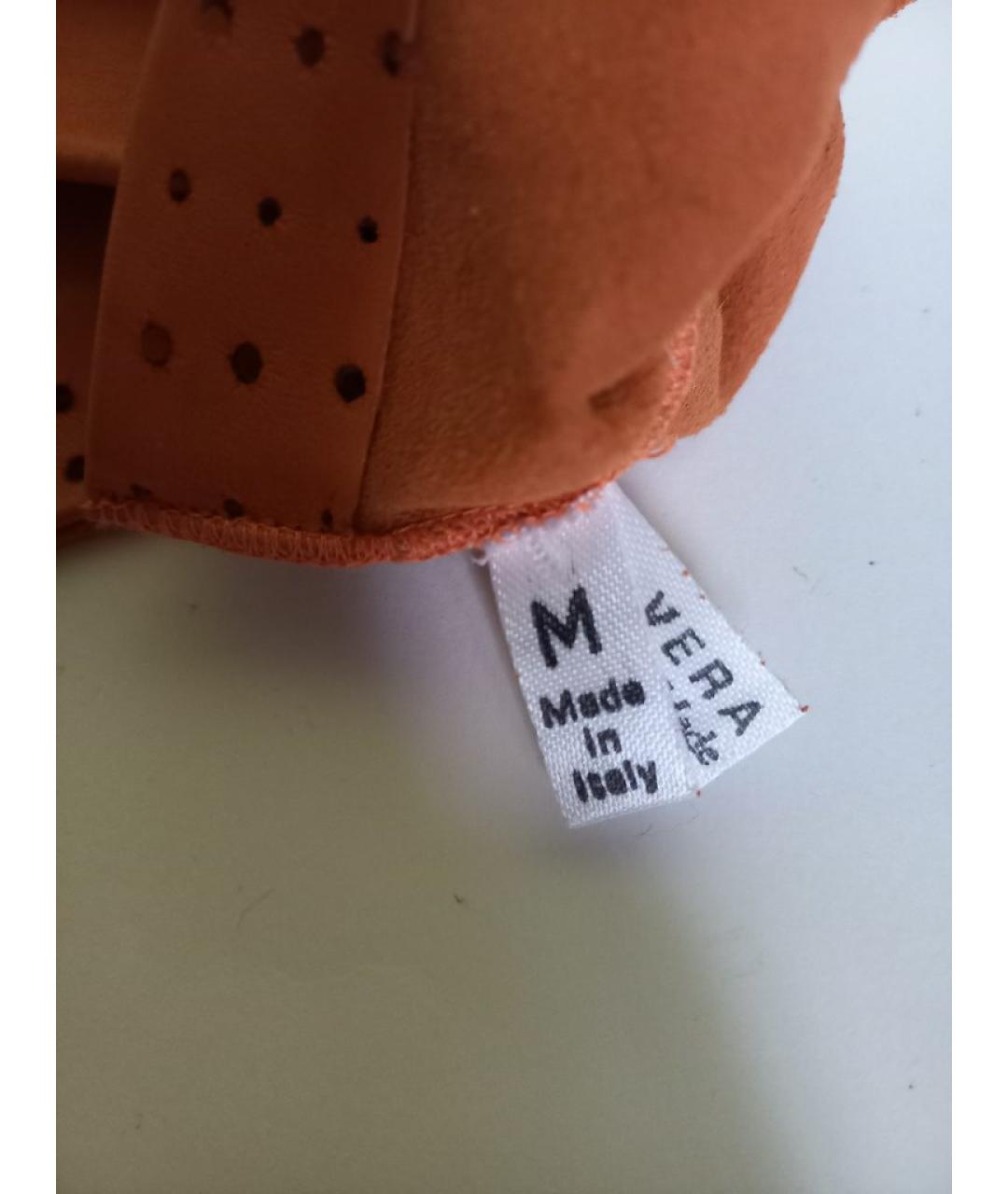 VIVIENNE WESTWOOD Оранжевое кожаные перчатки, фото 5