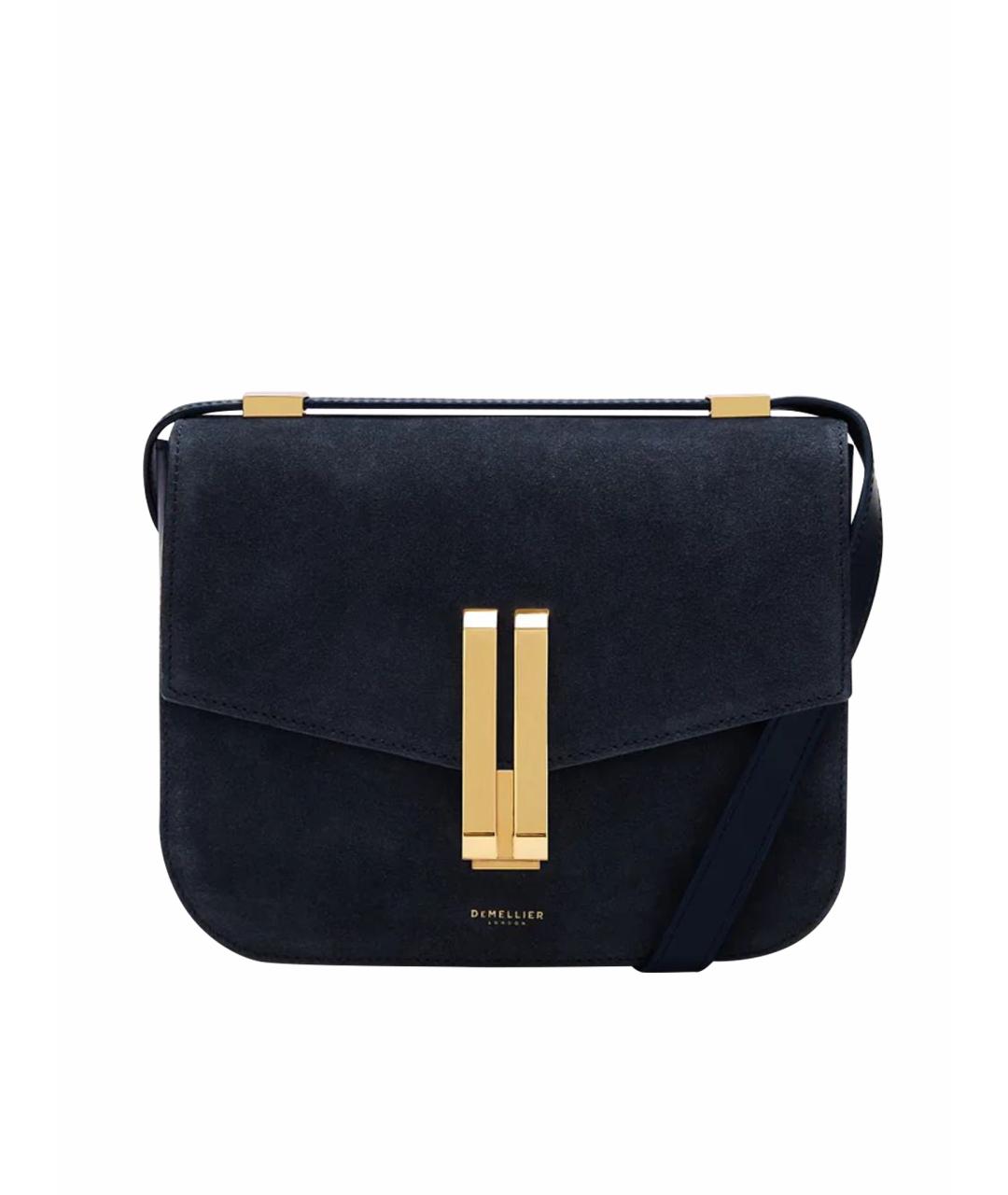 DEMELLIER Темно-синяя замшевая сумка через плечо, фото 1