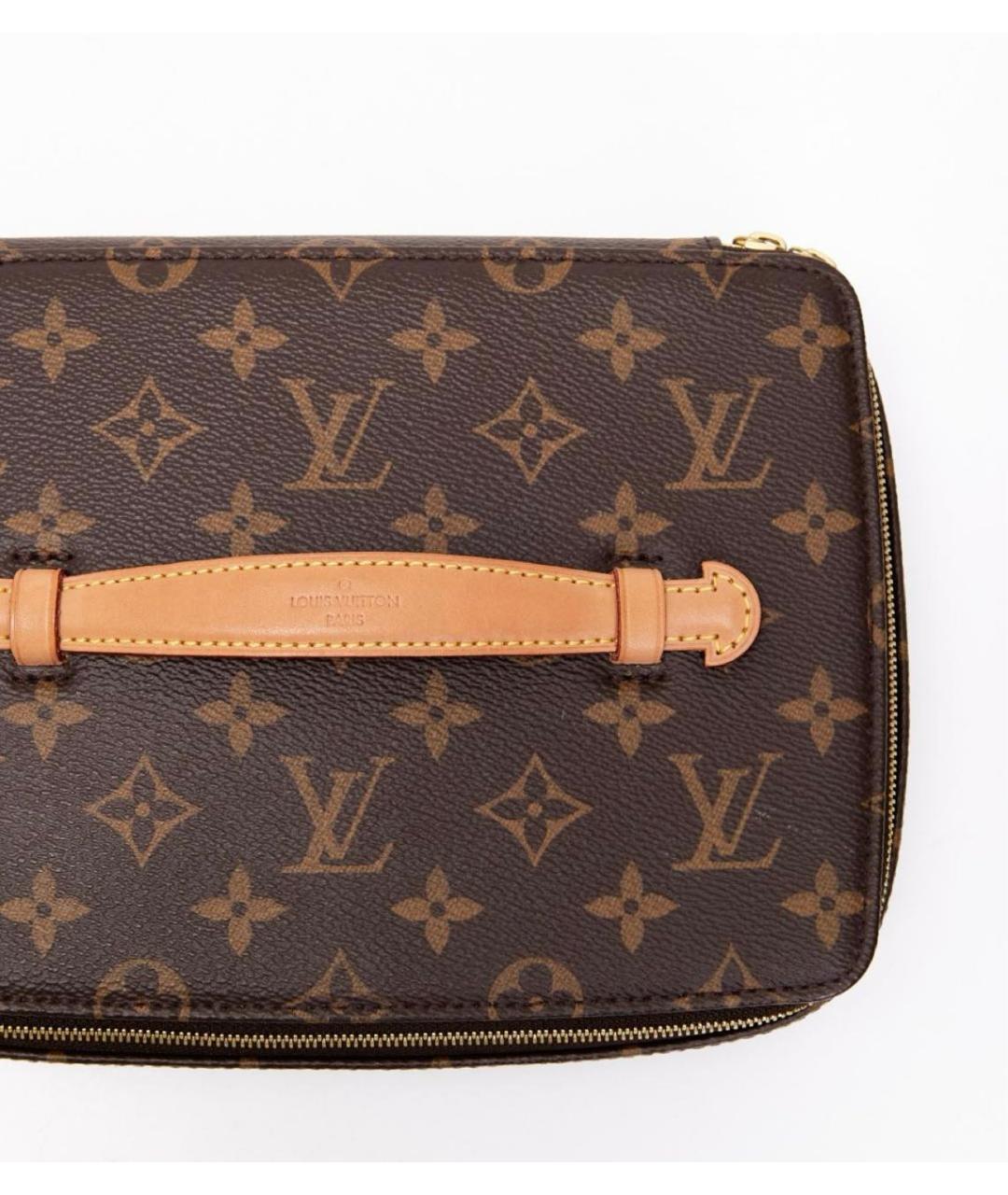 LOUIS VUITTON Коричневая косметичка, фото 5