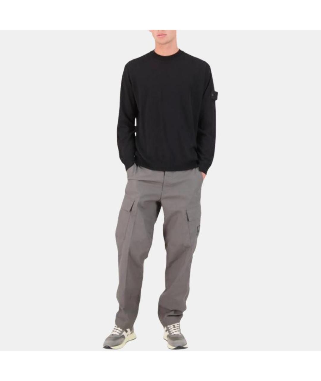 STONE ISLAND Серые повседневные брюки, фото 4