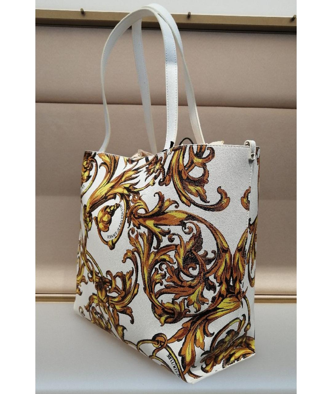 VERSACE JEANS COUTURE Мульти кожаная сумка с короткими ручками, фото 2