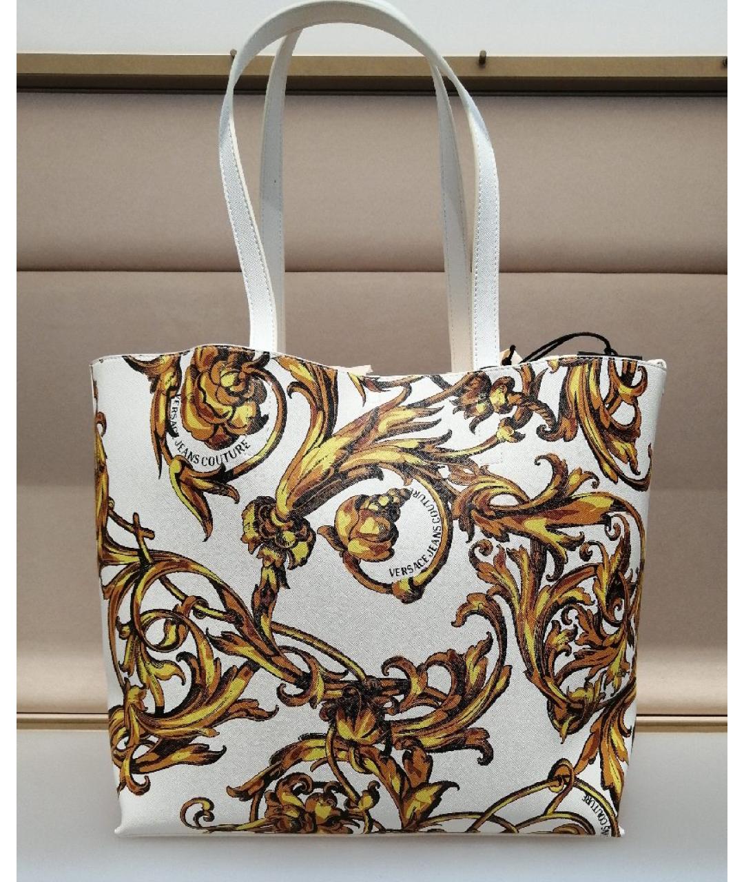 VERSACE JEANS COUTURE Мульти кожаная сумка с короткими ручками, фото 4