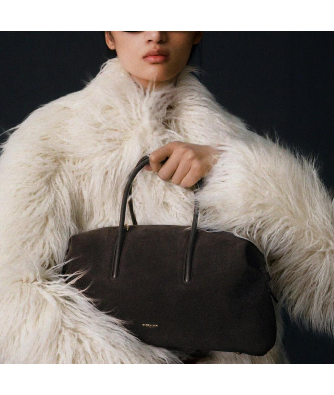 DEMELLIER Коричневая замшевая сумка тоут, фото 2