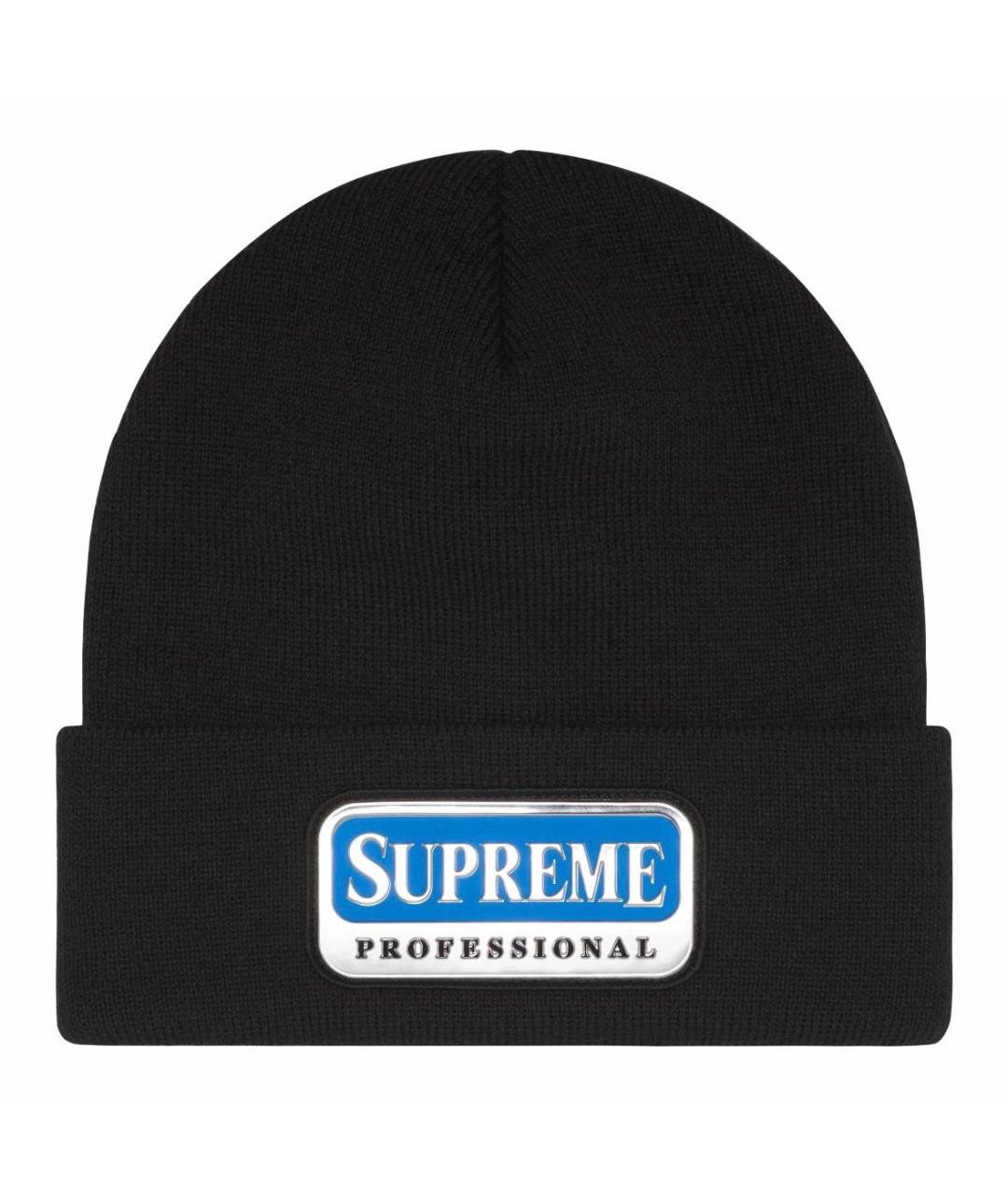 SUPREME Черная синтетическая шапка, фото 1