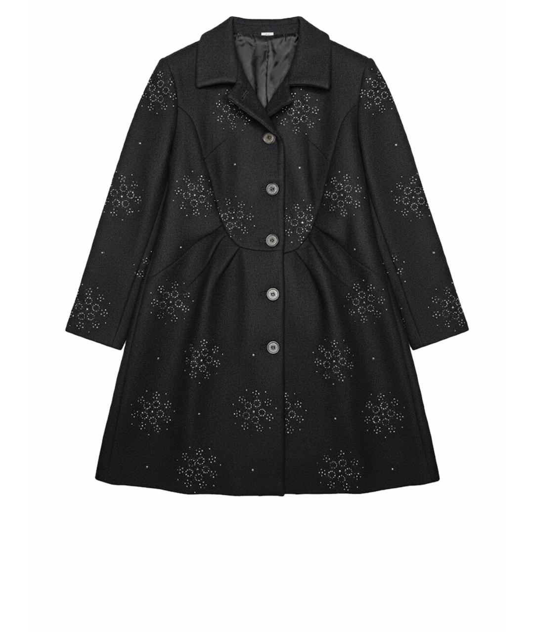 VICTOR AND ROLF Черное шерстяное пальто, фото 1