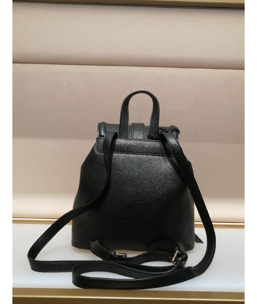 VERSACE JEANS COUTURE Черный кожаный рюкзак, фото 3