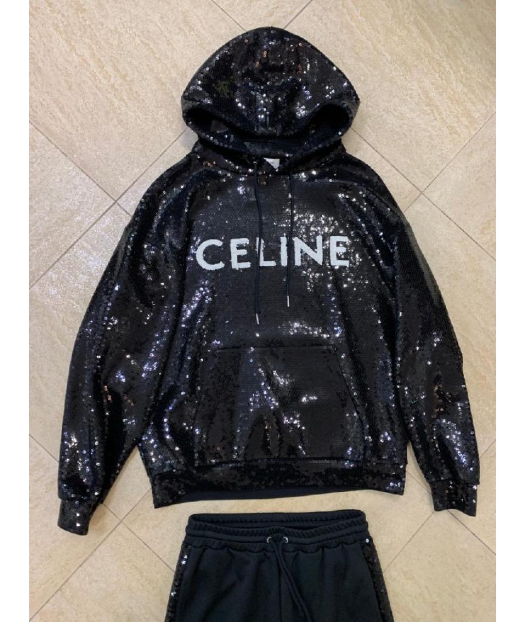 CELINE Черный хлопковый костюм с брюками, фото 2