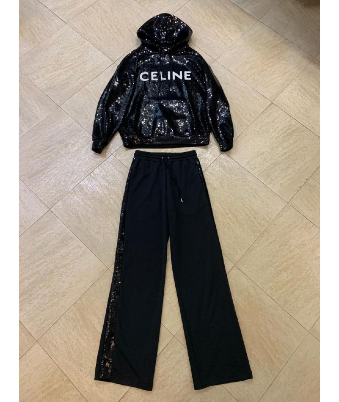 CELINE Черный хлопковый костюм с брюками, фото 9