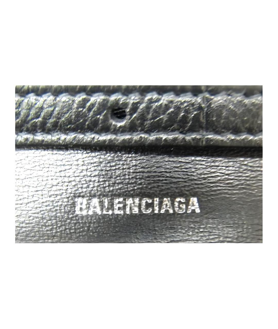 BALENCIAGA Черная кожаная сумка через плечо, фото 4