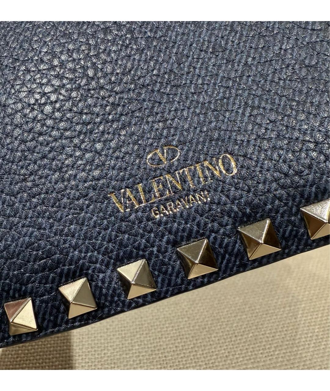 VALENTINO Синяя кожаная сумка через плечо, фото 6