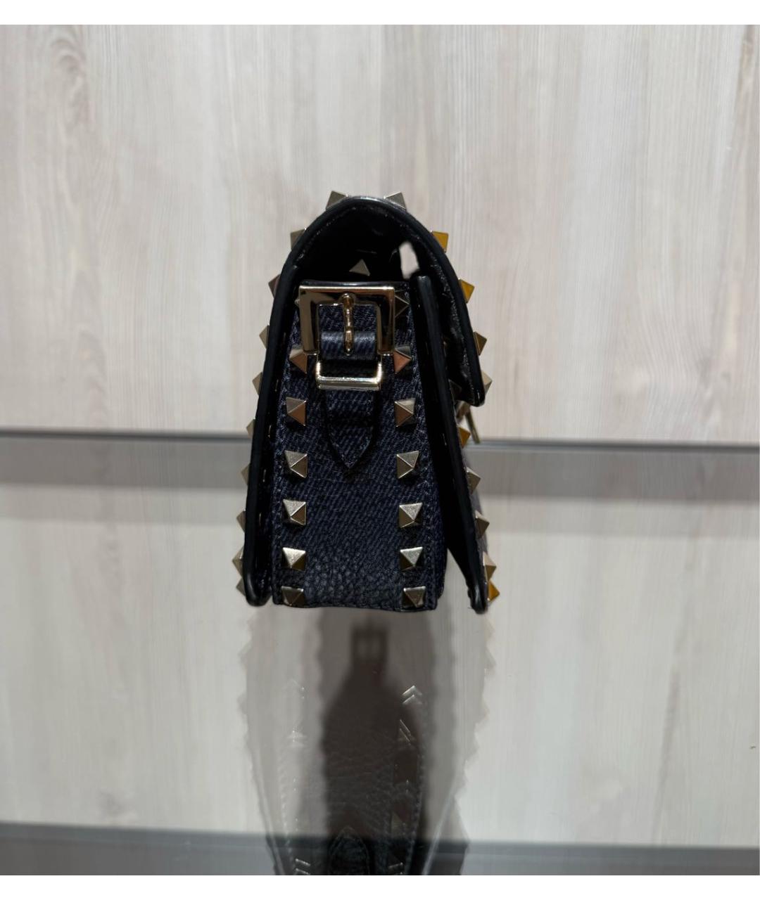 VALENTINO Синяя кожаная сумка через плечо, фото 2