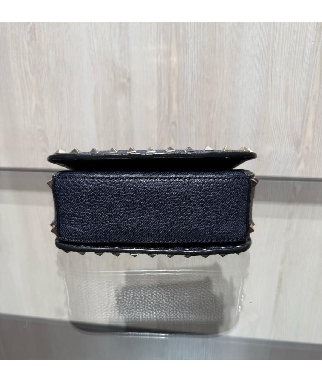 VALENTINO Синяя кожаная сумка через плечо, фото 4