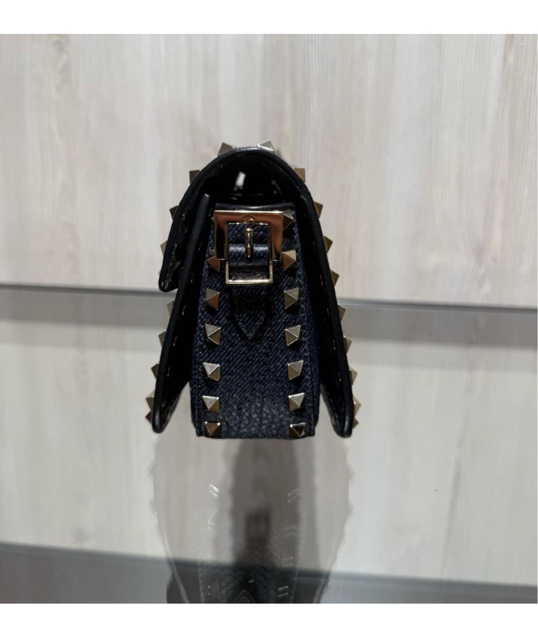 VALENTINO Синяя кожаная сумка через плечо, фото 3