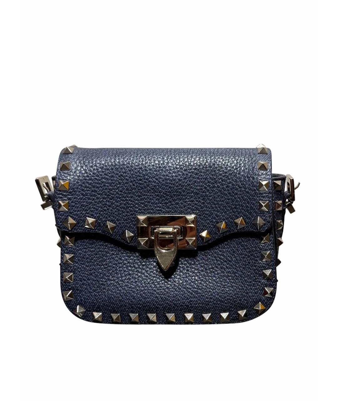 VALENTINO Синяя кожаная сумка через плечо, фото 1