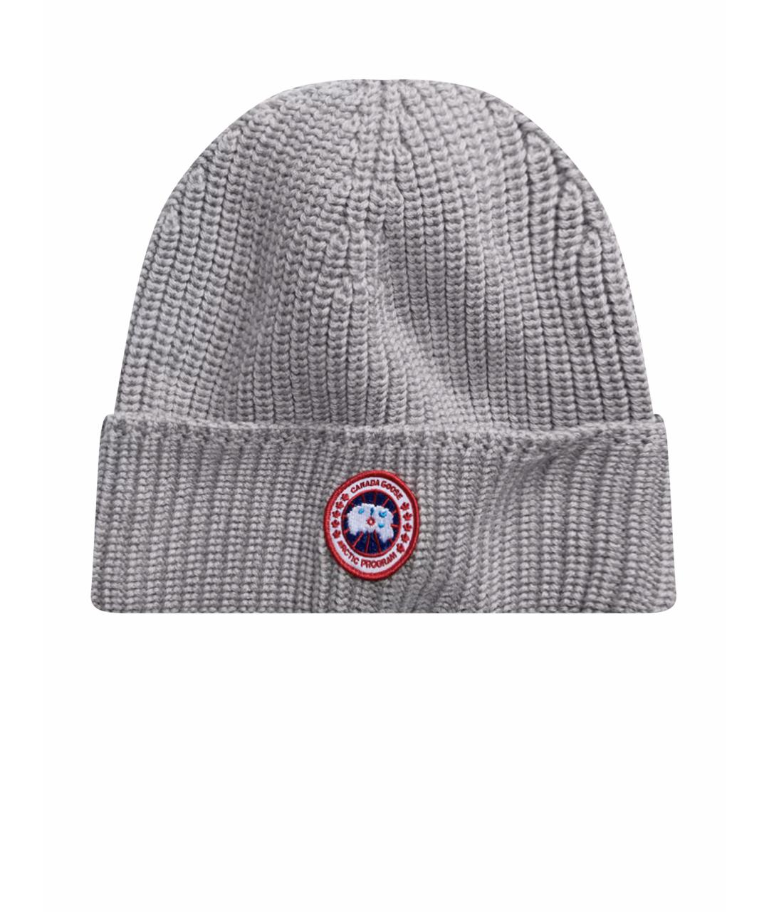 CANADA GOOSE Серая шерстяная шапка, фото 1