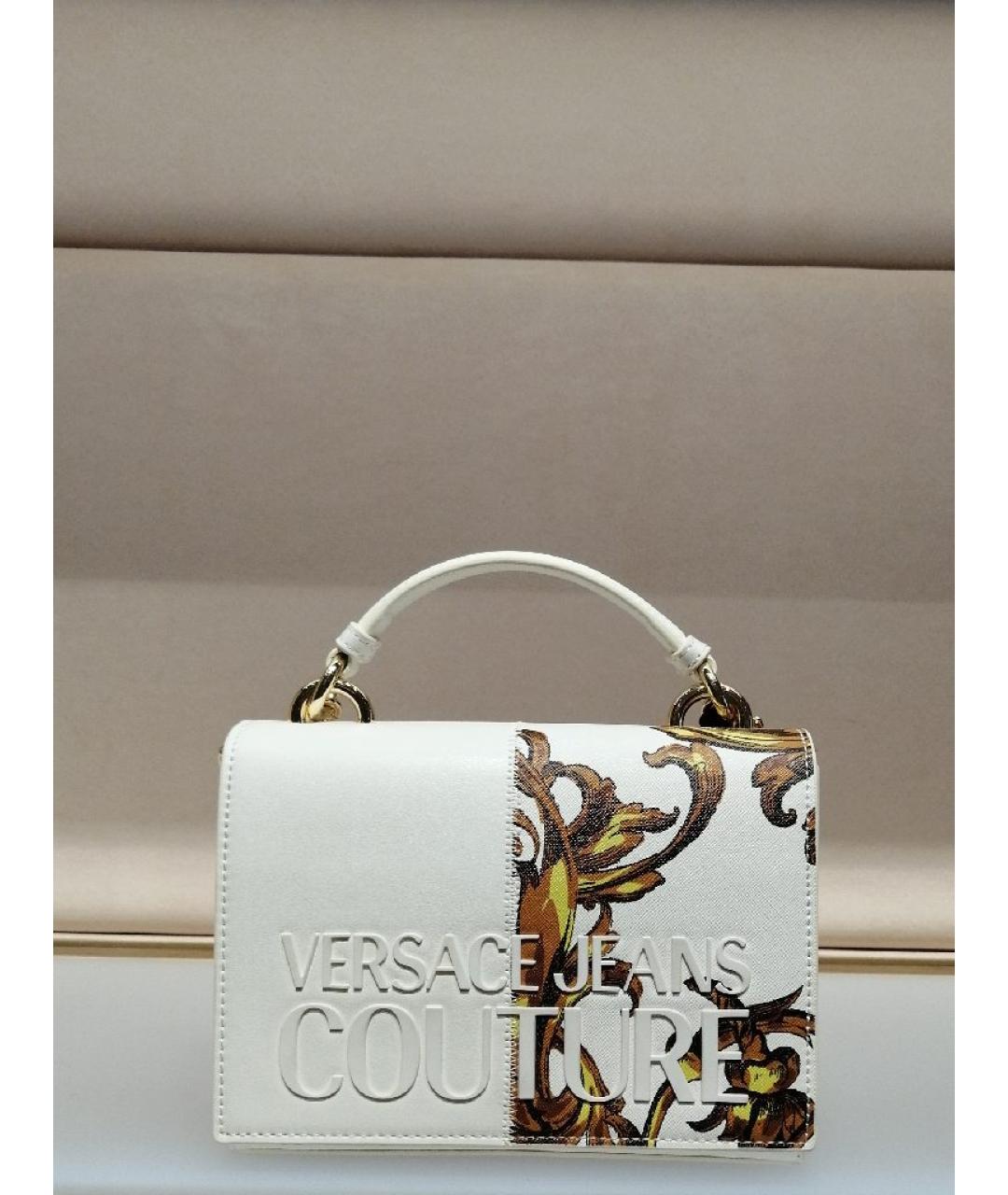 VERSACE JEANS COUTURE Мульти кожаная сумка с короткими ручками, фото 4