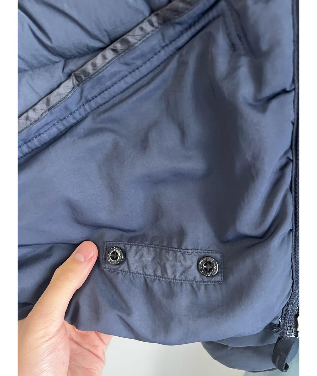 STONE ISLAND Темно-синий пуховик, фото 6