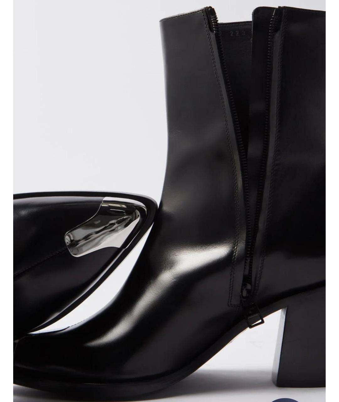 ALEXANDER MCQUEEN Черные кожаные ботильоны, фото 3