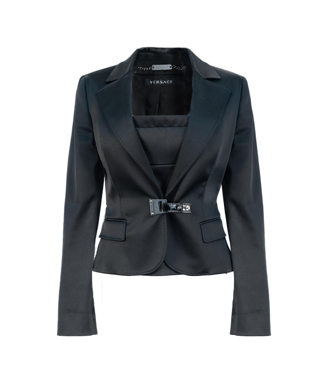 VERSACE Черный хлопковый костюм с юбками, фото 2