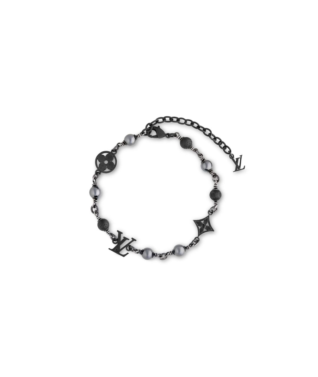 LOUIS VUITTON Черный металлический браслет, фото 1
