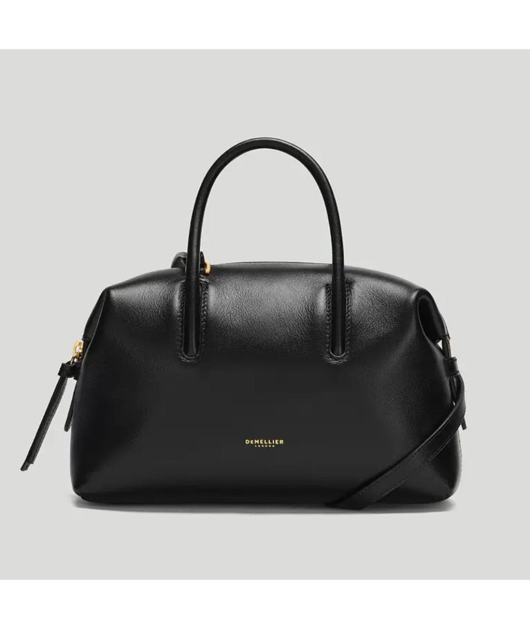 DEMELLIER Черная кожаная сумка с короткими ручками, фото 5