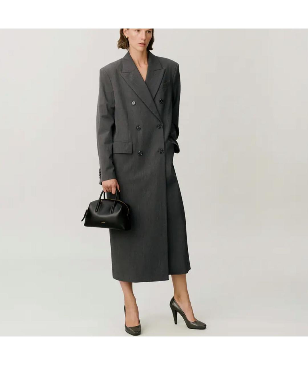 DEMELLIER Черная кожаная сумка с короткими ручками, фото 4