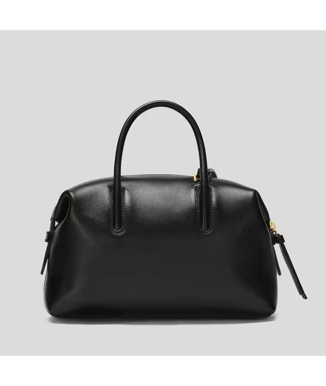 DEMELLIER Черная кожаная сумка с короткими ручками, фото 3