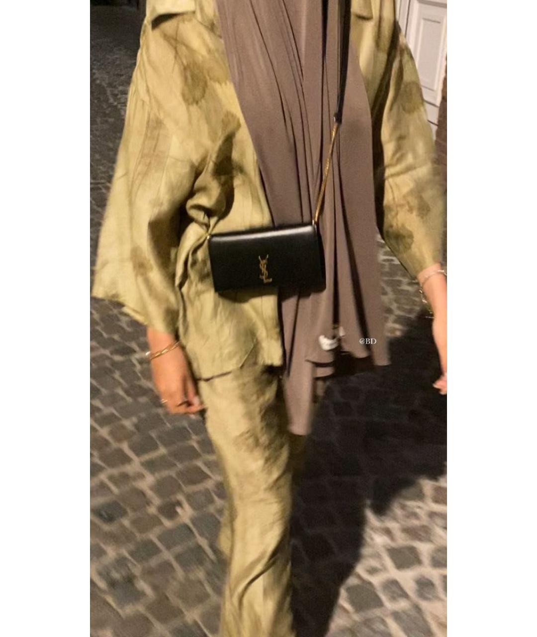 SAINT LAURENT Черная кожаная сумка через плечо, фото 4