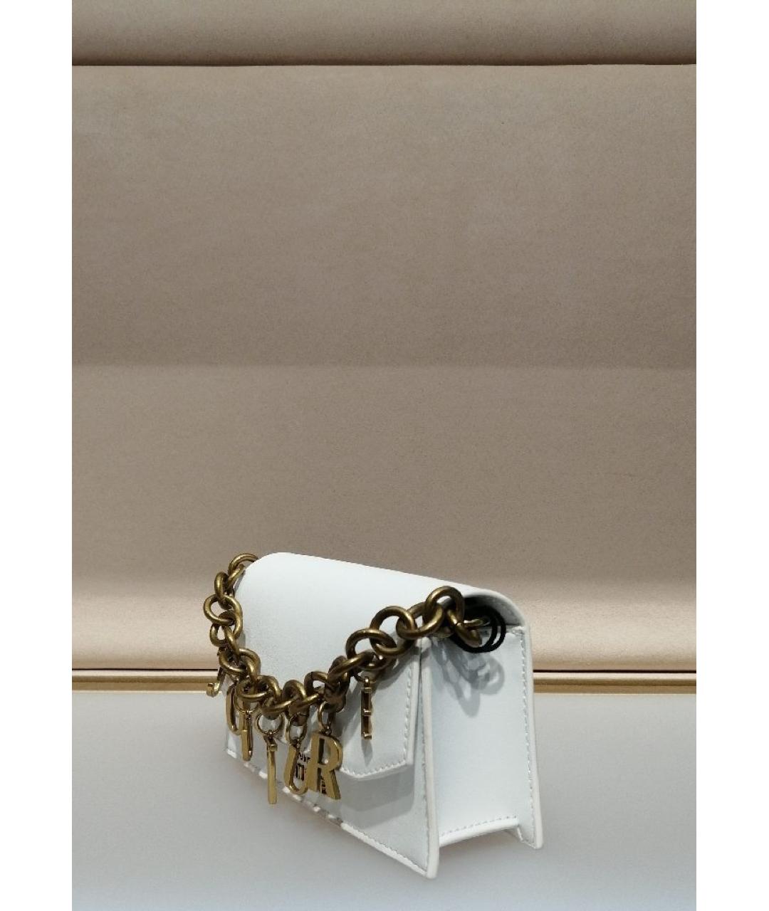 VERSACE JEANS COUTURE Белая кожаная сумка через плечо, фото 2