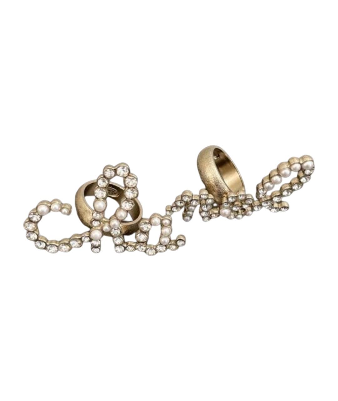 CHANEL Золотое металлическое кольцо, фото 1