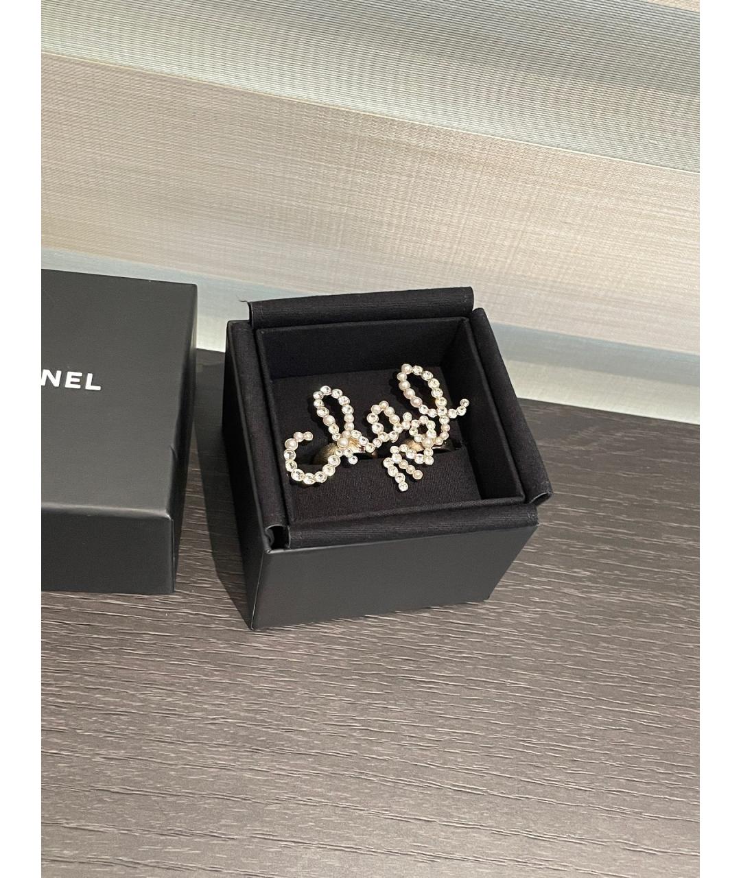 CHANEL Золотое металлическое кольцо, фото 3