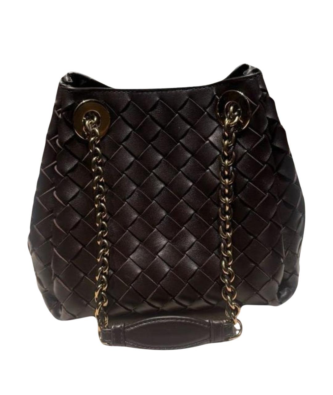 BOTTEGA VENETA Коричневая кожаная сумка через плечо, фото 1