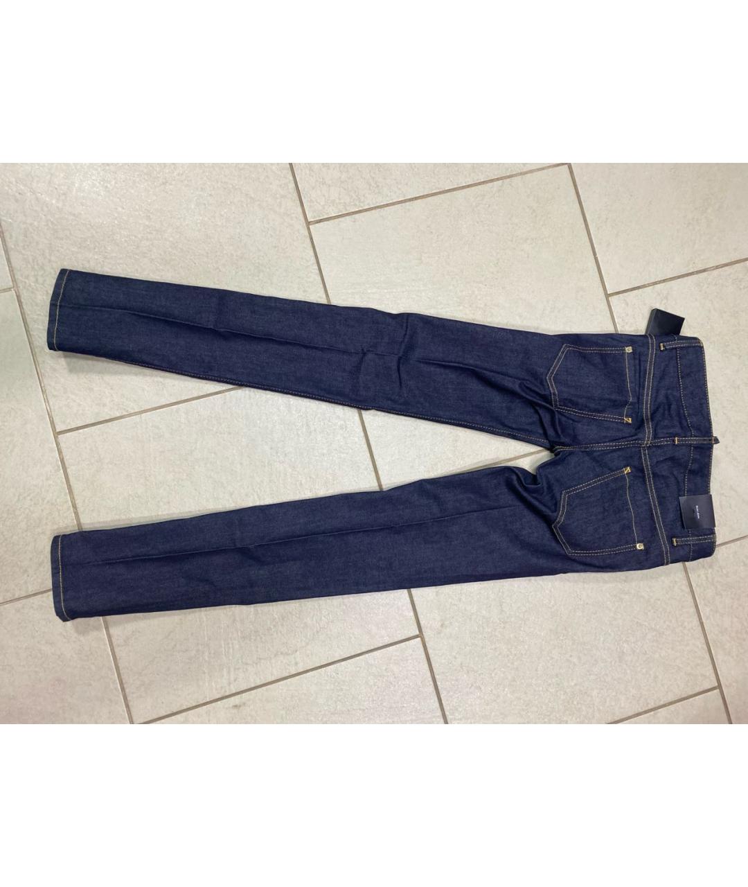 DSQUARED2 Темно-синие хлопко-эластановые джинсы слим, фото 2