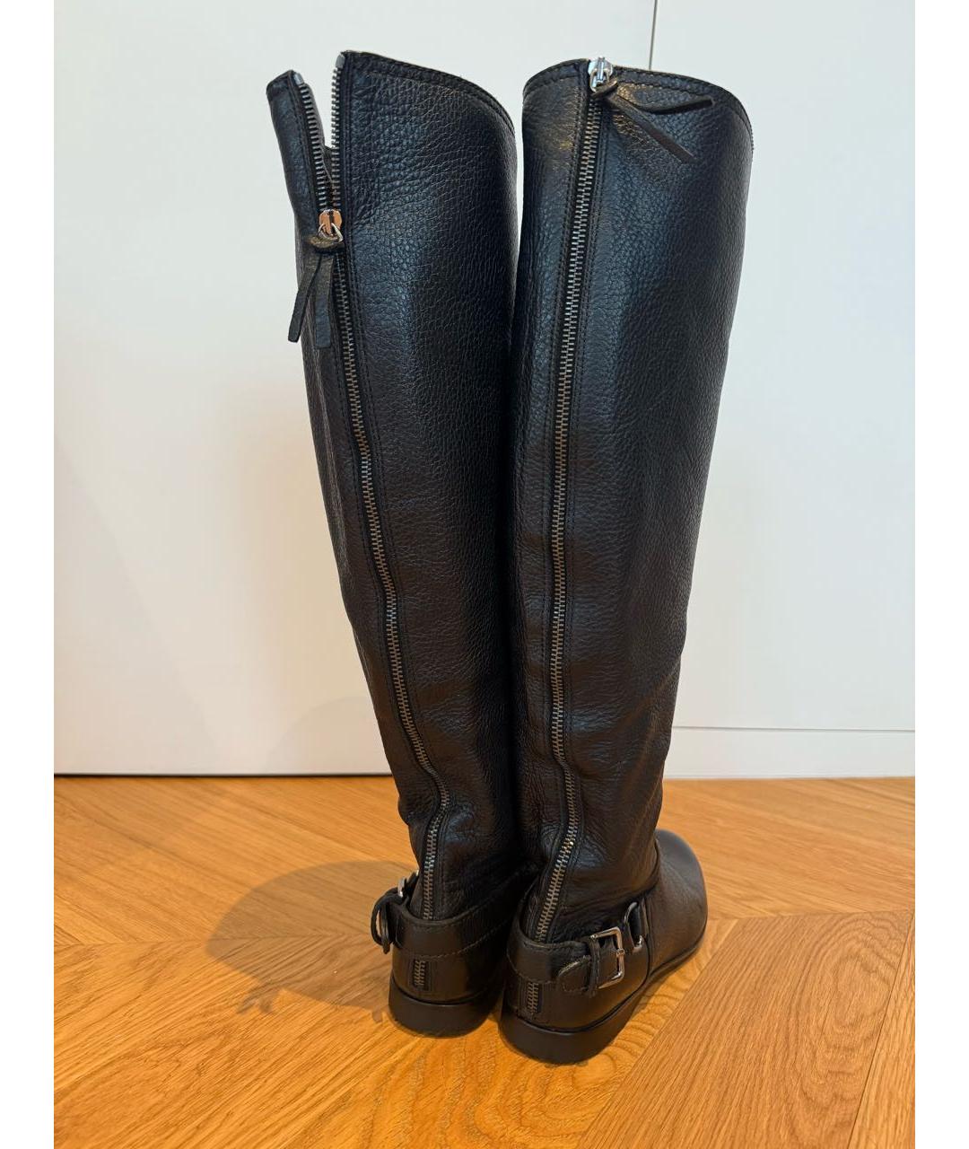 MIU MIU Черные кожаные сапоги, фото 4