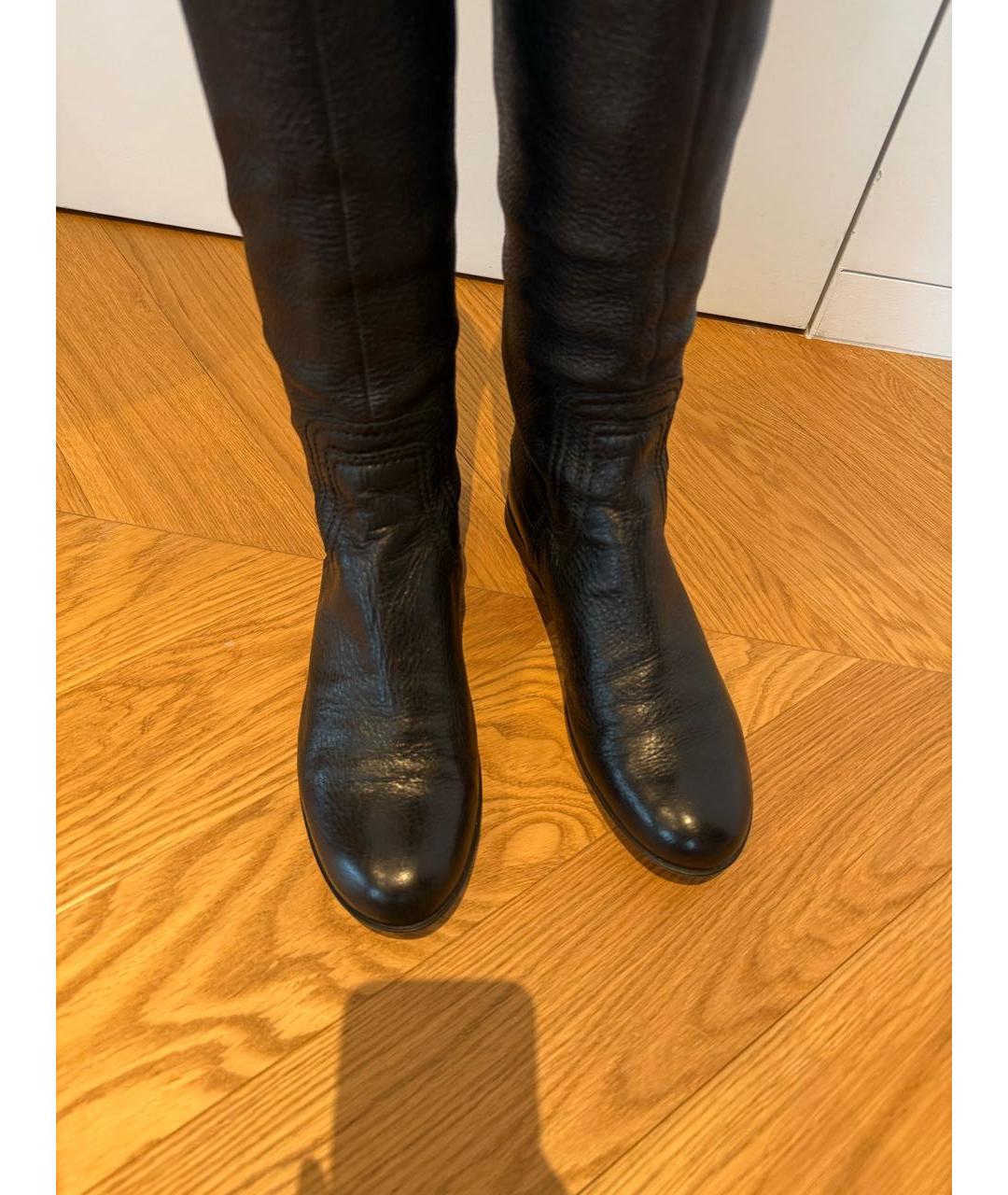 MIU MIU Черные кожаные сапоги, фото 2