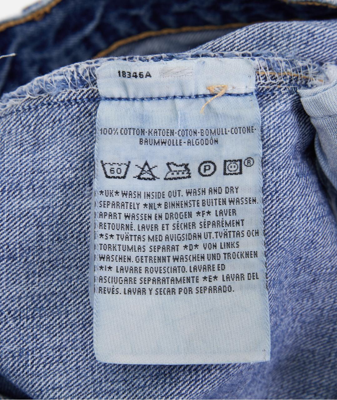 LEVI'S Синие хлопковые прямые джинсы, фото 4