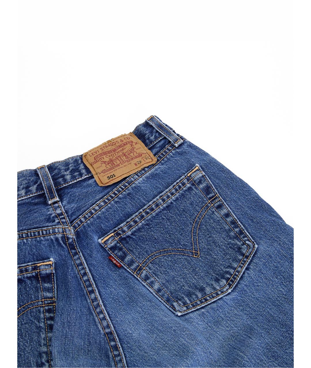 LEVI'S Синие хлопковые прямые джинсы, фото 9