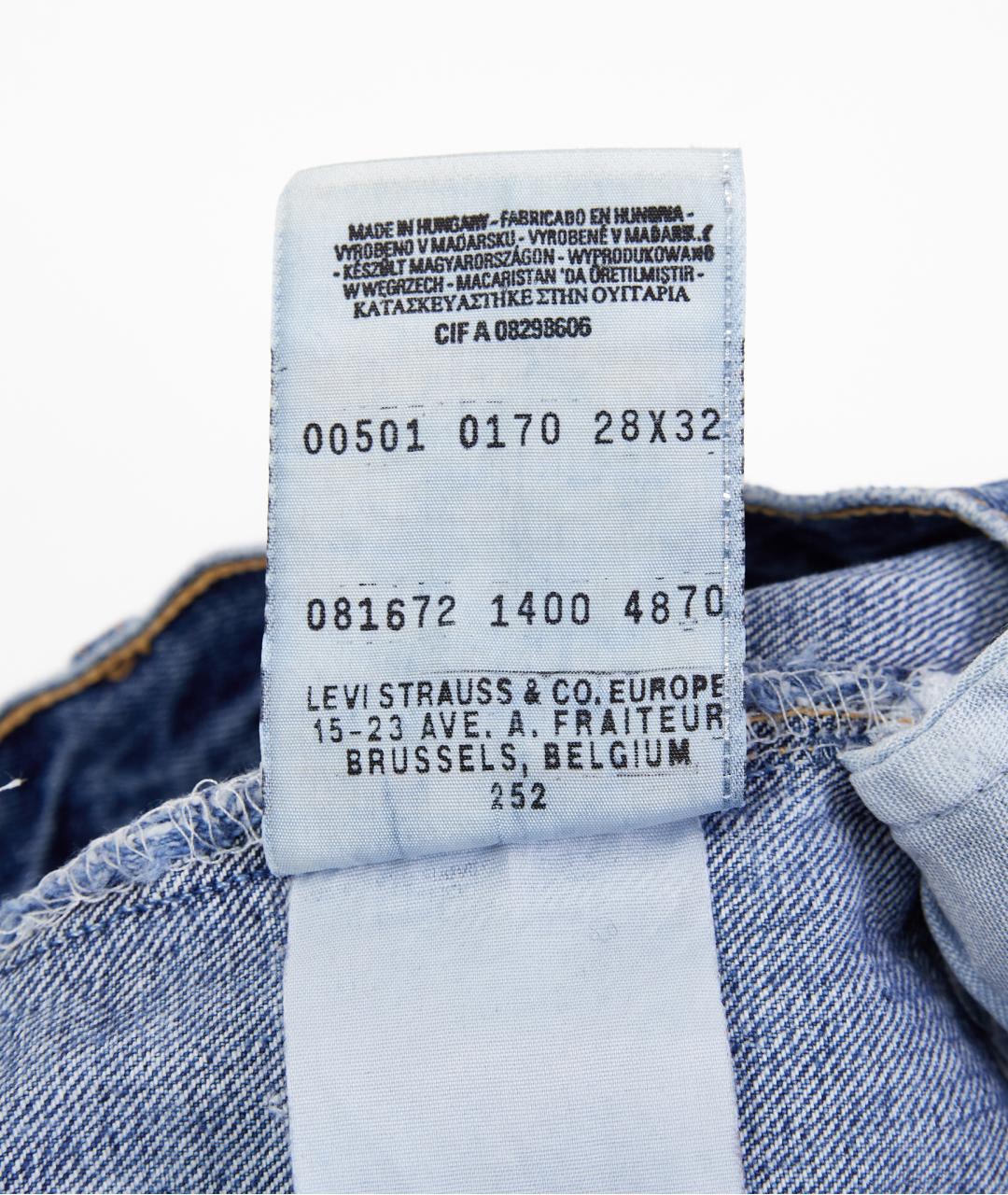 LEVI'S Синие хлопковые прямые джинсы, фото 5